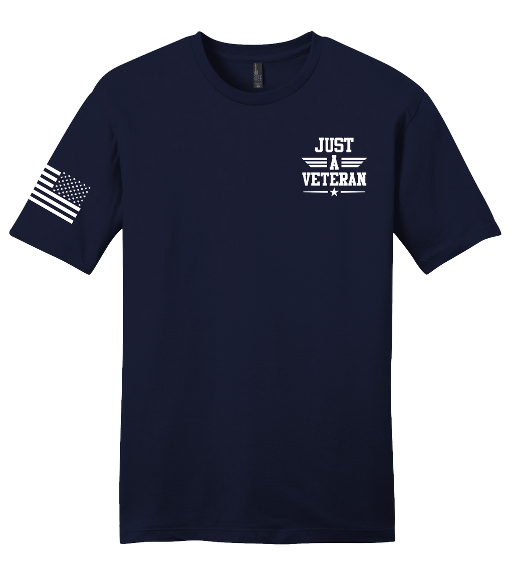 Just A Veteran - Blank Check - True Navy - Everyday Tee