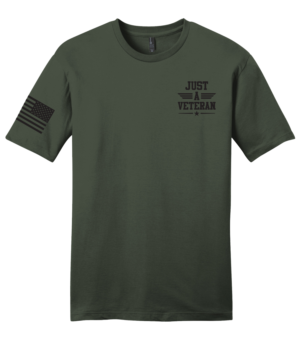 Just A Veteran - Blank Check - Olive Drab - Everyday Tee