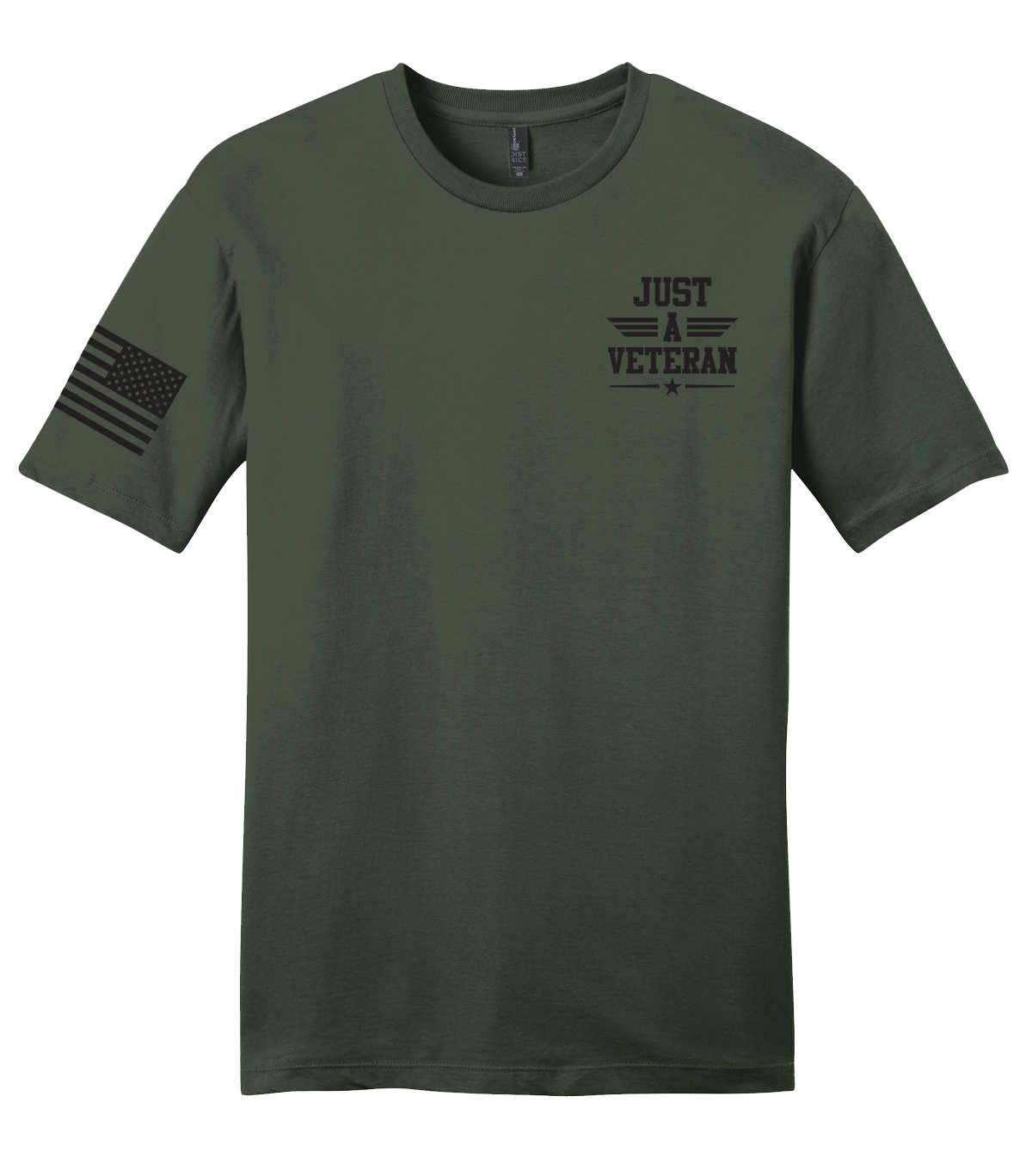 Just A Veteran - Blank Check - Olive Drab - Everyday Tee